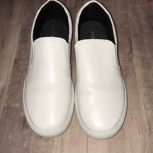 White slip on sneakers